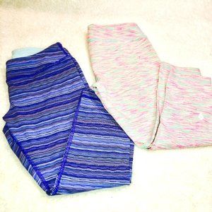 Ivivva/Lululemon Space Dye Cropped Leggings X2